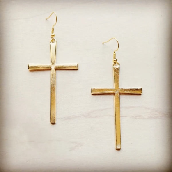 Gold Cross Earrings Gold Cross Earrings
