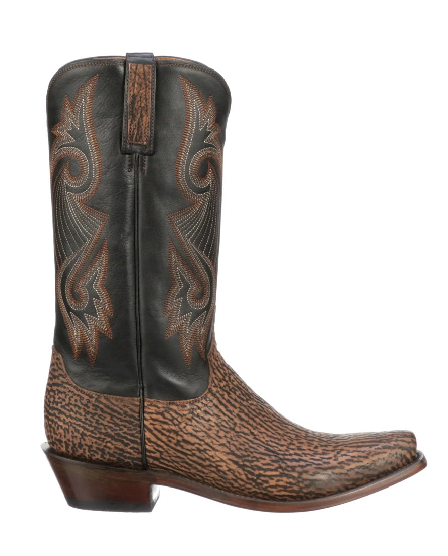 Lucchese Mingus Boot Men s Black Safari Shark Black Cowhide M3238. Jack s Western and Outdoor Wear