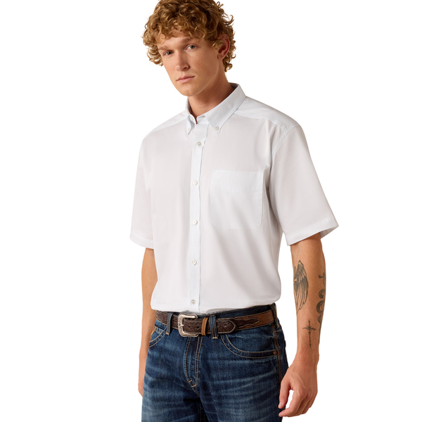 ariat dress shirts short sleeve Ariat 10058741 Mens Wrinkle Free Ellis Classic Fit Short Sleeve Shirt J.C. Western Wear