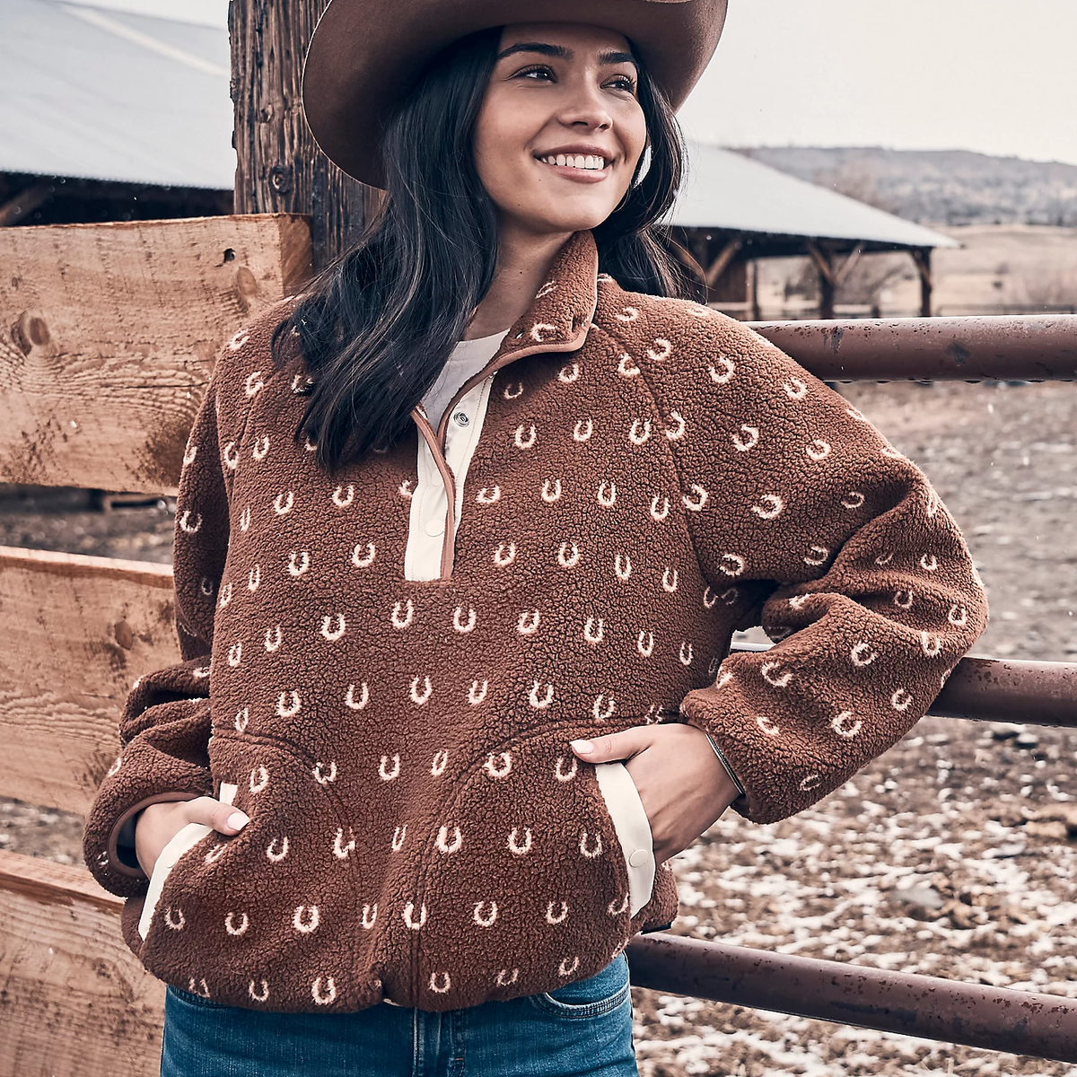 Wrangler Women's Retro® Half-Snap Sherpa Pullover– Jack's Western