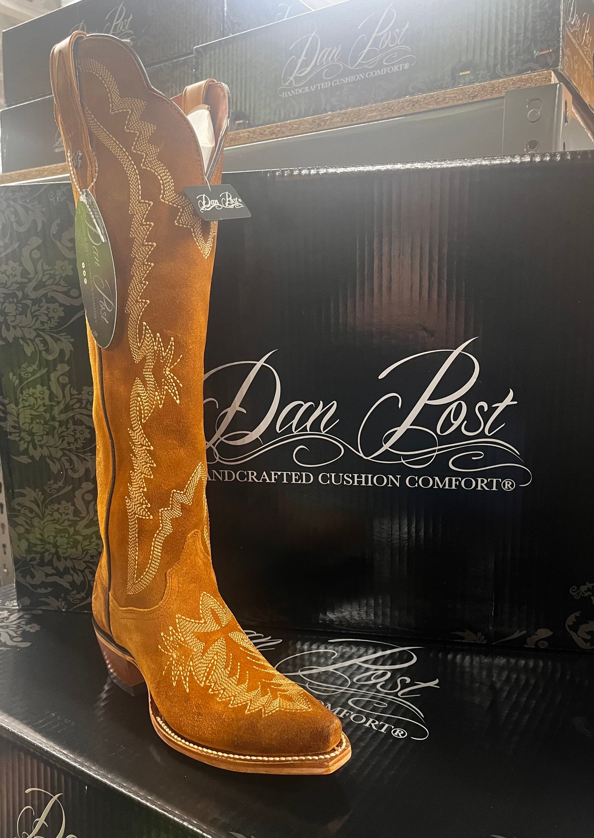 Women buying Dan Post cowgirl boot