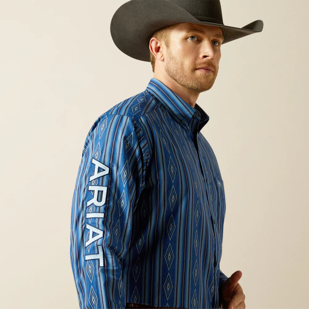 Ariat Men's Team Pace Blue Classic Fit Button Down Shirt 10062252 XL Ariat Men's Team Pace Blue Classic Fit Button Down Shirt 10062252 XL