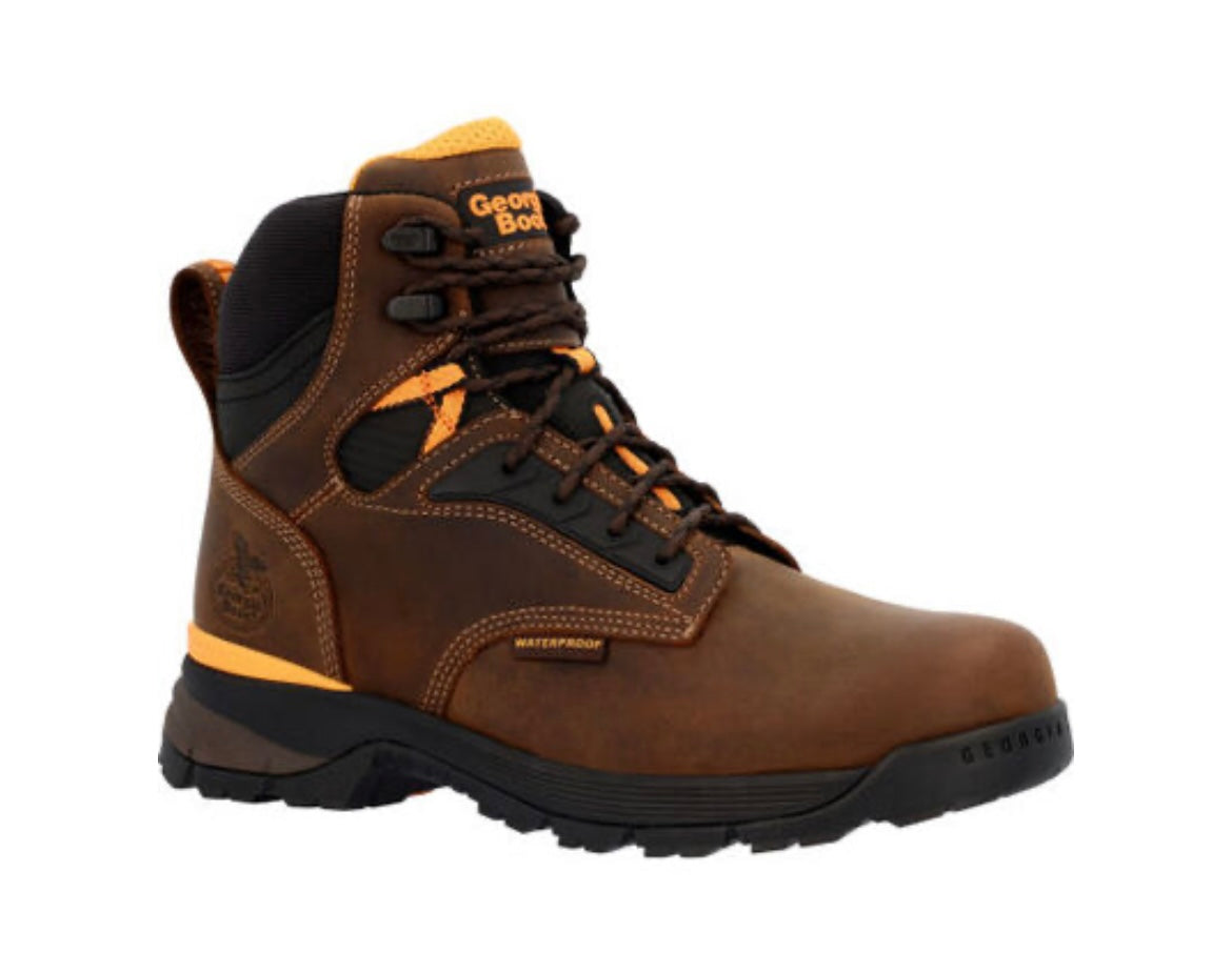 Georgia Boot Men's Waterproof Wellington Work Boot - TBD Pull-On, Non-Metallic Safety